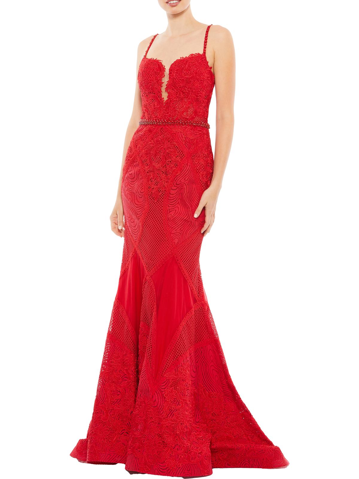 

Женское кружевное вечернее платье макси Mac Duggal