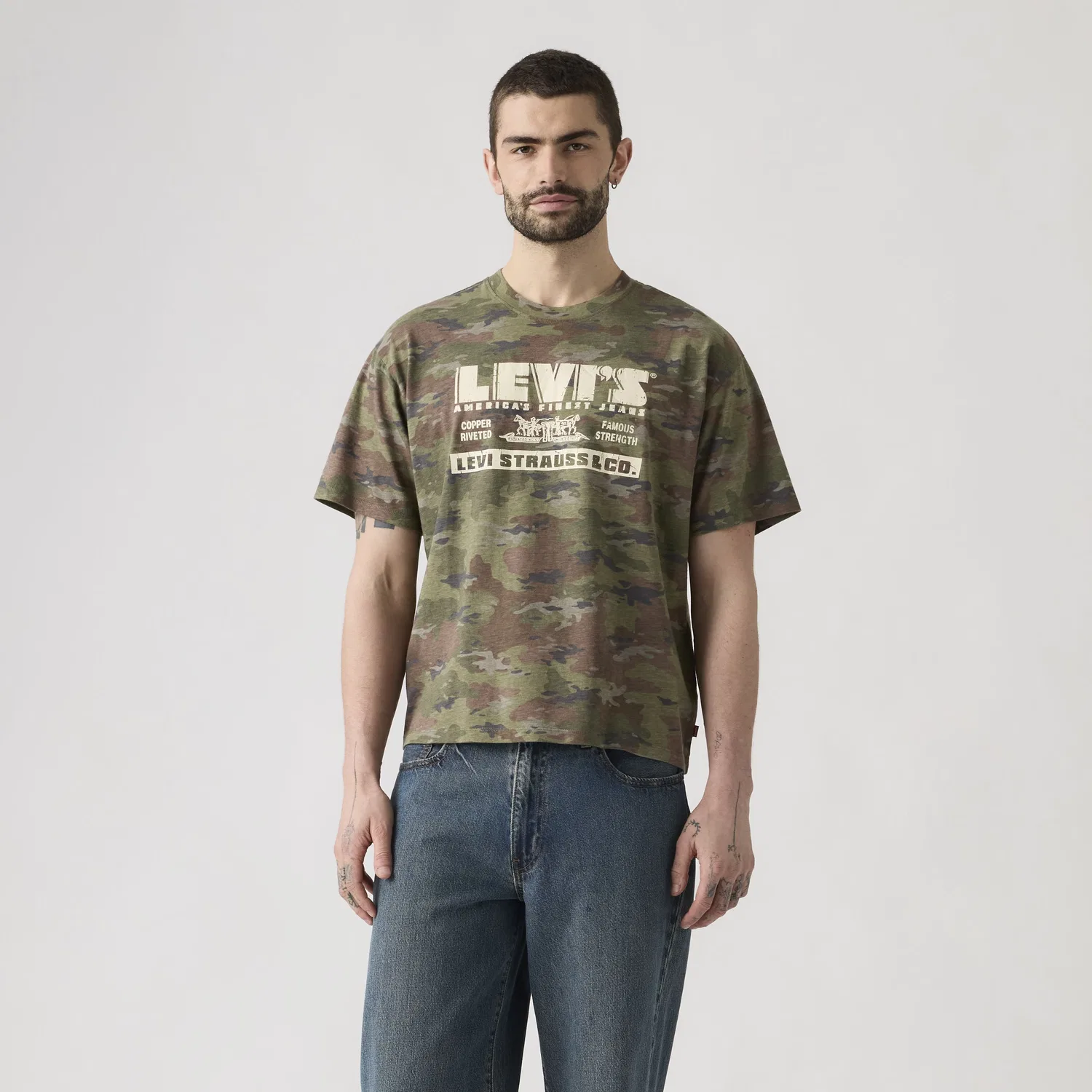 Футболка свободного кроя с графическим принтом Levi's, Green — фото 3