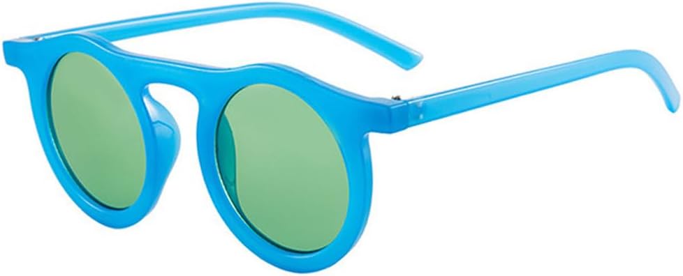 

Классические круглые солнцезащитные очки для мужчин и женщин, модные солнцезащитные очки в маленькой оправе, женские пластиковые очки, унисекс очки с защитой от УФ-излучения UV400 TKKTLLT, C7 Blue-green