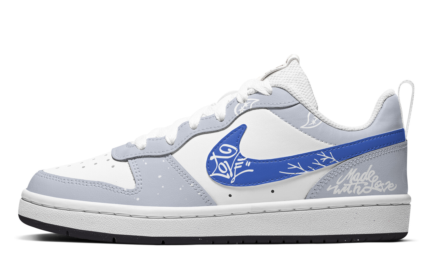 

Кроссовки Nike Court Borough Skateboarding Shoes Women's Low-top Gray/Blue, синий