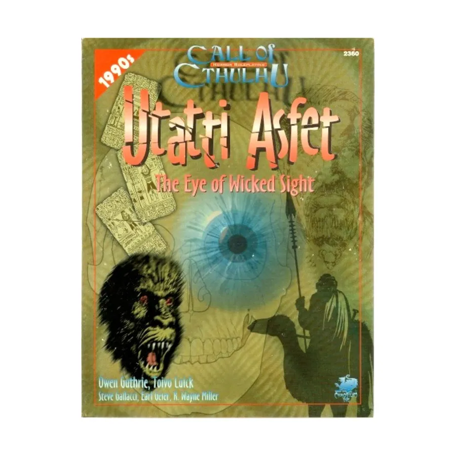 

Utatti Asfet, Call of Cthulhu - Adventures & Modules (Chaosium 1st-5.5 Editions), мягкая обложка