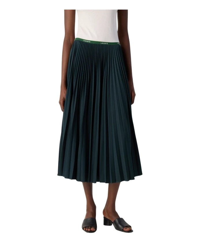 

Длинная плиссированная юбка с эластичным поясом Lacoste, зеленый