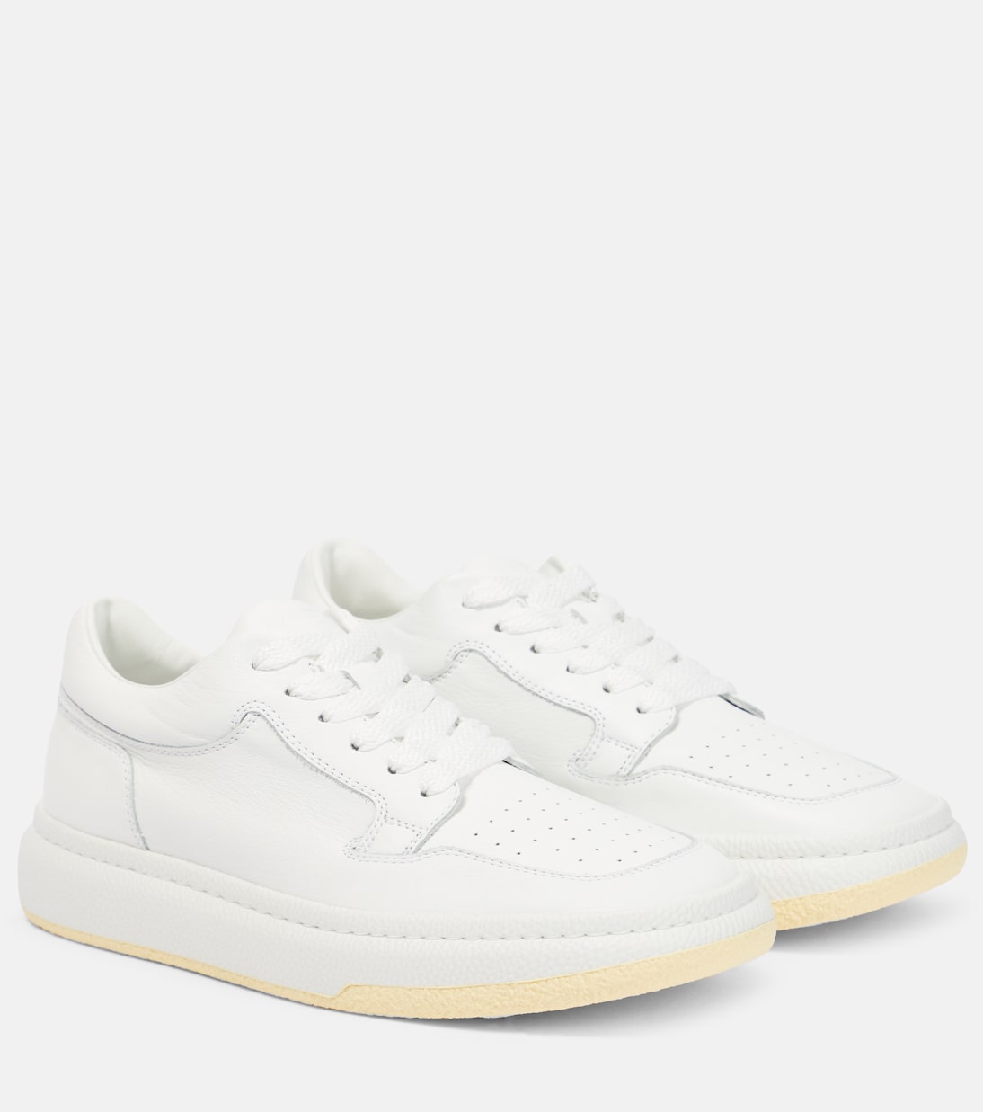 Кроссовки x Salomon Cross Low из кожи MM6 Maison Margiela, Blanc