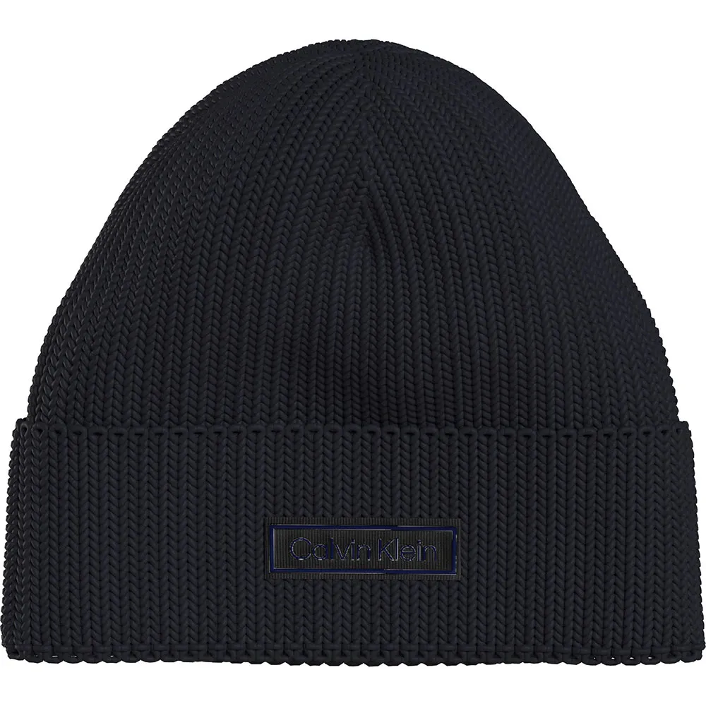

Шапка Calvin Klein Patch Chunky, синий