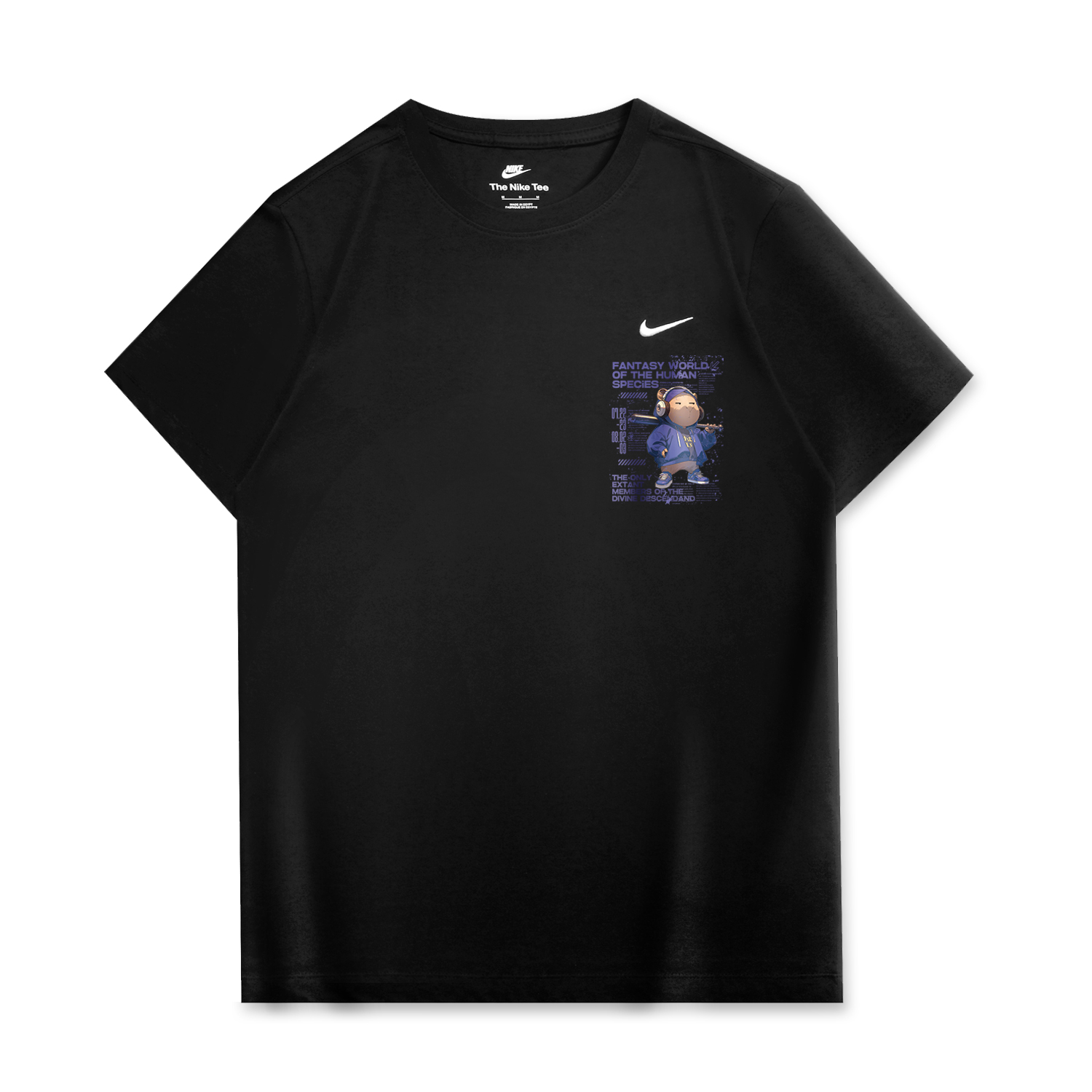 

Nike Спортивная футболка унисекс черная, Черный, Nike Спортивная футболка унисекс черная