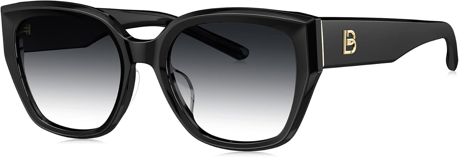 

Женские модные солнцезащитные очки BOLON в форме «кошачьих глаз» с поляризованным покрытием, эксклюзивный бренд очков EssilorLuxottica, Shiny Black/Grey Gradient Non-polarized Small