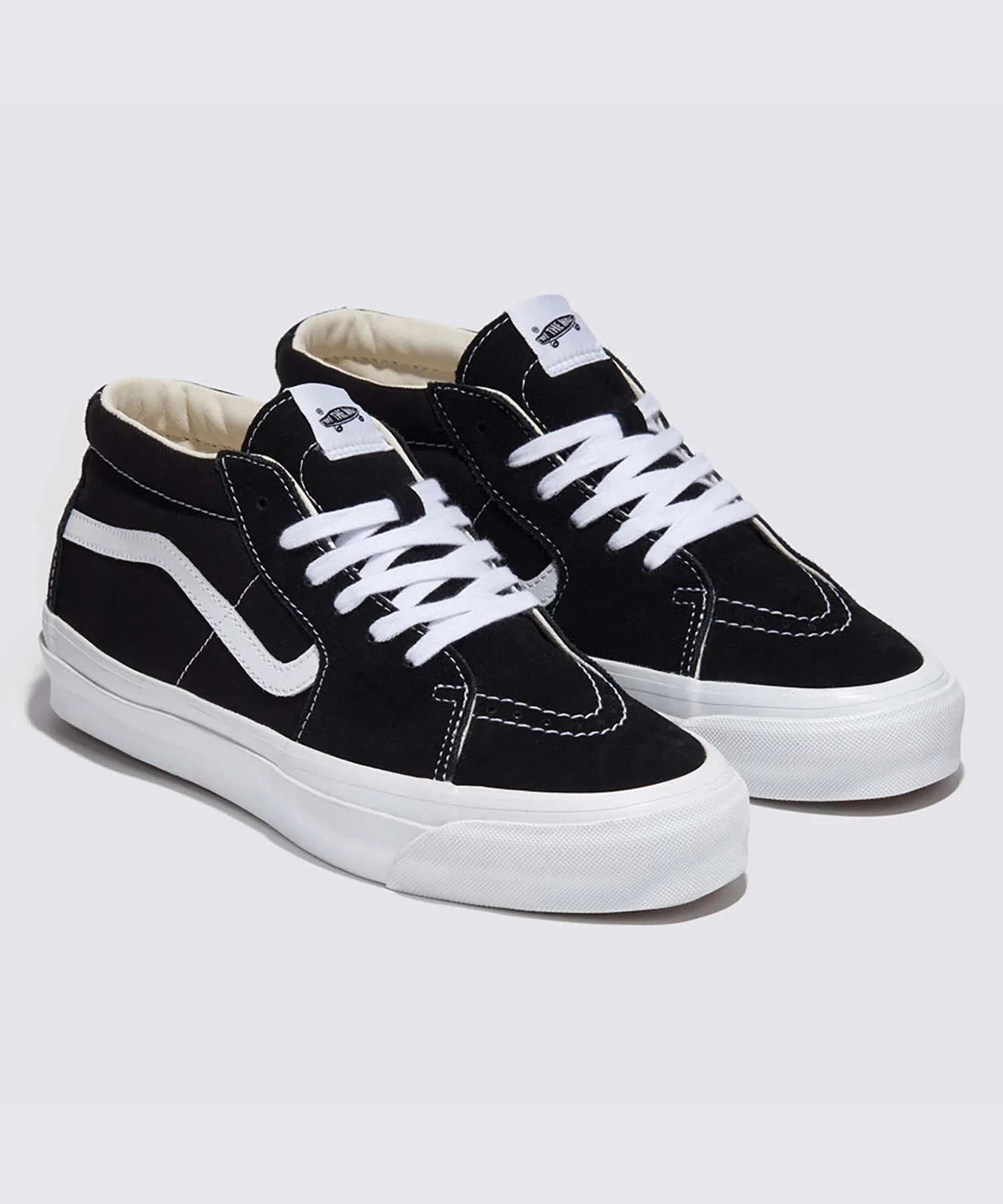 Унисекс кроссовки VANS PREMIUM SK8-MID из натуральной кожи чёрные — фото 2