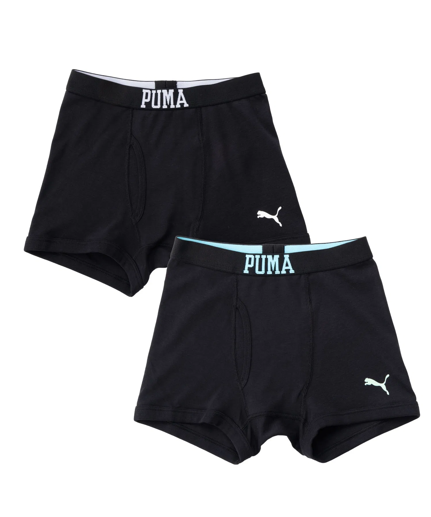 Детские боксеры PUMA, хлопок, с застежкой спереди, комплект из 2 штук, логотип бренда, удобное нижнее белье (трусы/плавки).