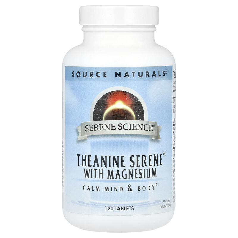 

Source Naturals, Theanine Serene с магнием, 120 таблеток