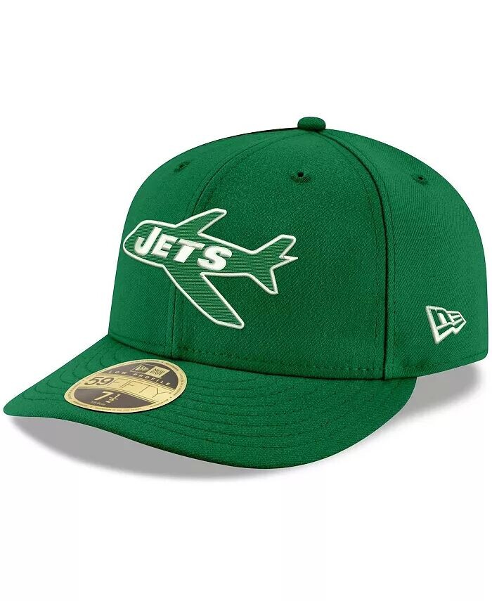 

Мужская приталенная шляпа Kelly Green New York Jets Omaha Throwback Low Profile 59FIFTY New Era, зеленый