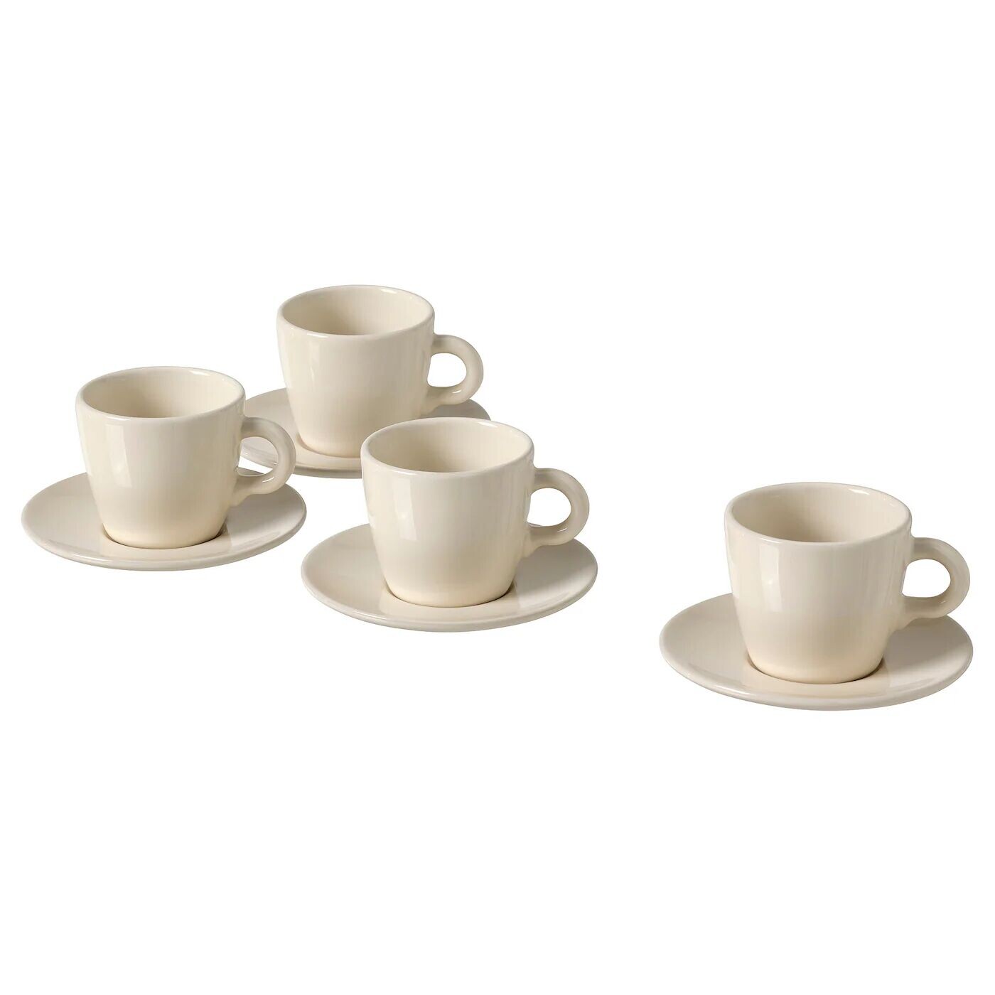 

Чашка с блюдцем, блестящая/бежевая, 7 кл, FÄRGKLAR IKEA