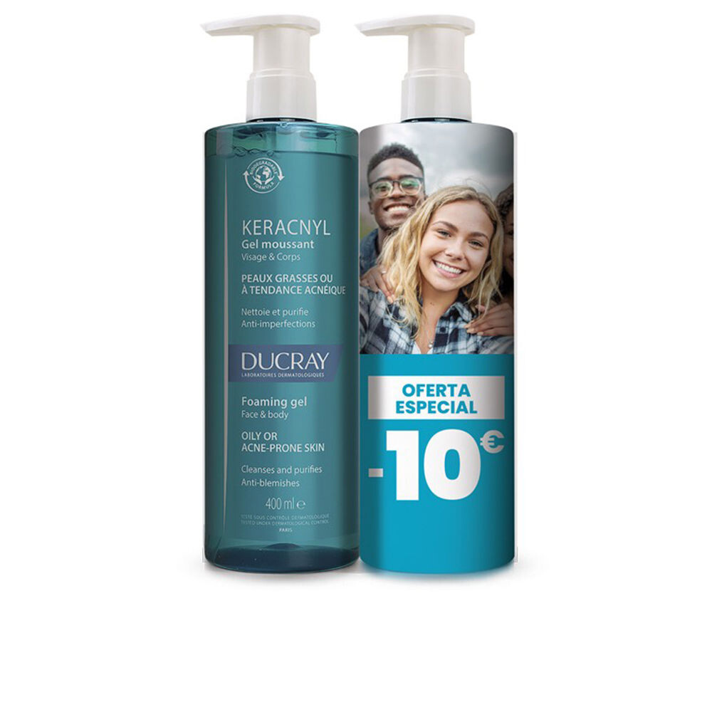 

Очищающий гель для лица Keracnyl gel limpiador duo Ducray, 2 х 400 мл