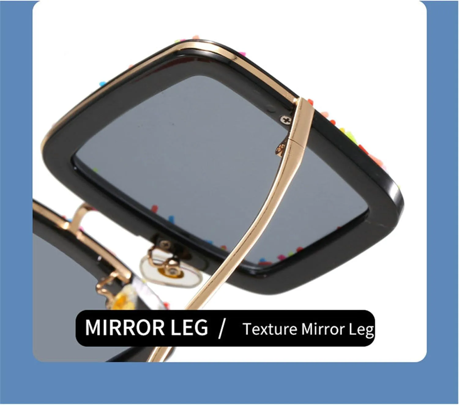 

Женские солнцезащитные очки Helena Trendy с квадратной оправой и стразами, увеличенной оправой, градиентными линзами, для вечеринок и с бриллиантами, Tea