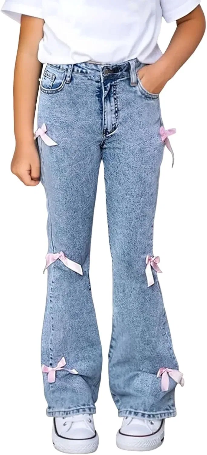Джинсы с заплатками-звездами, Straight Leg, Blue