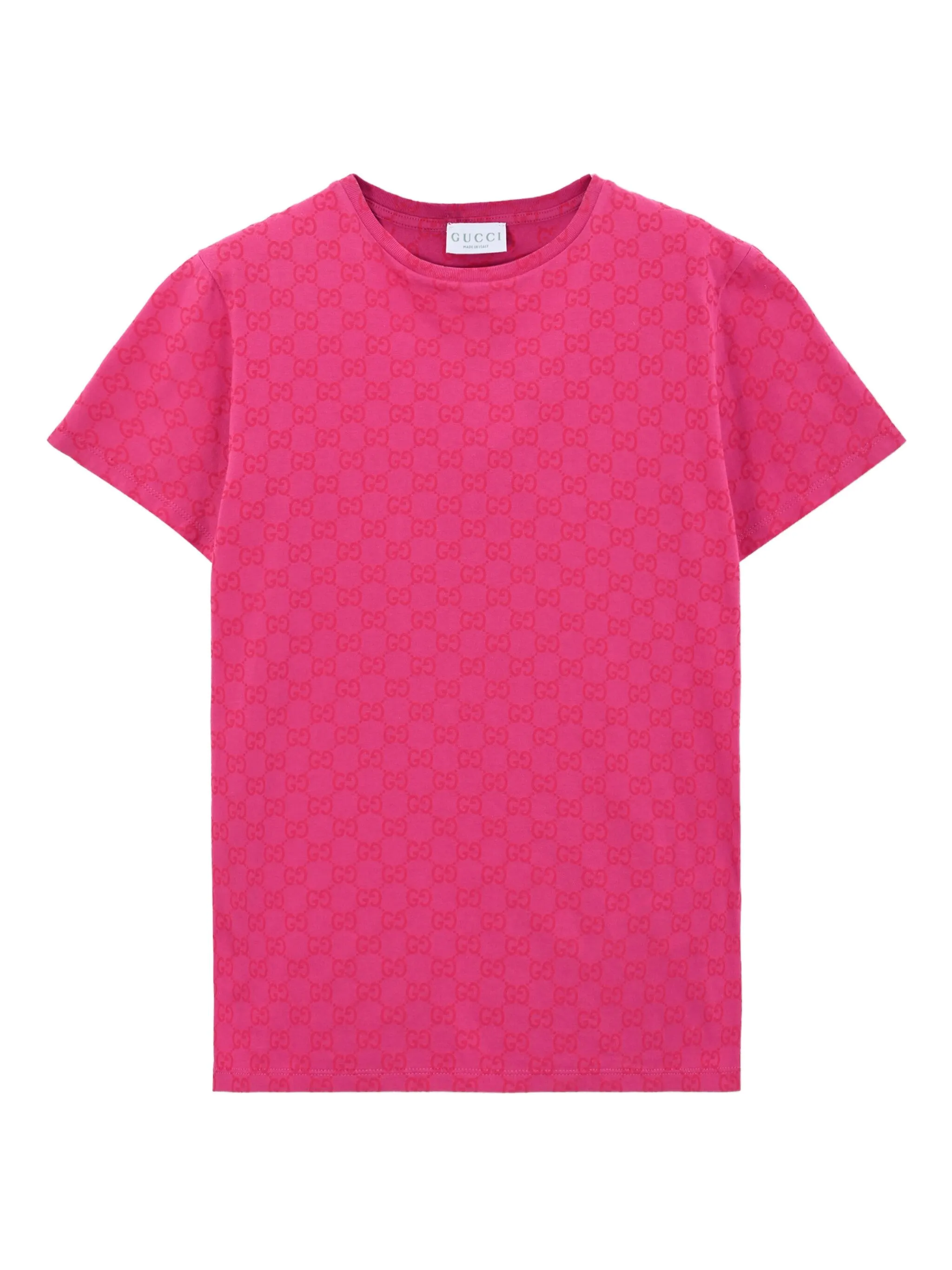 

Футболка с короткими рукавами и узором GG Gucci Kids, розовый