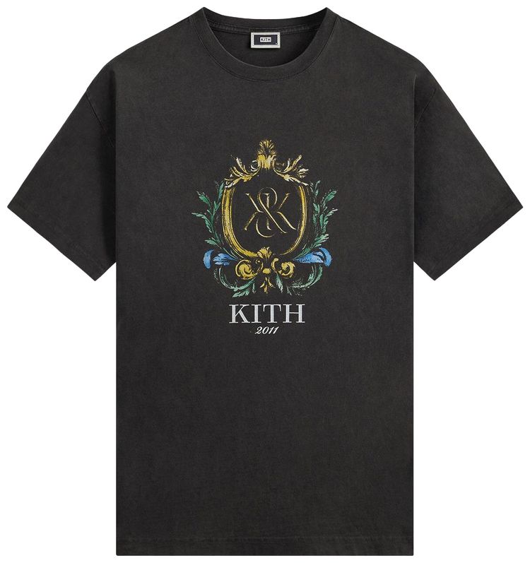 

Винтажная футболка Kith Established, черная, Черный, Винтажная футболка Kith Established, черная