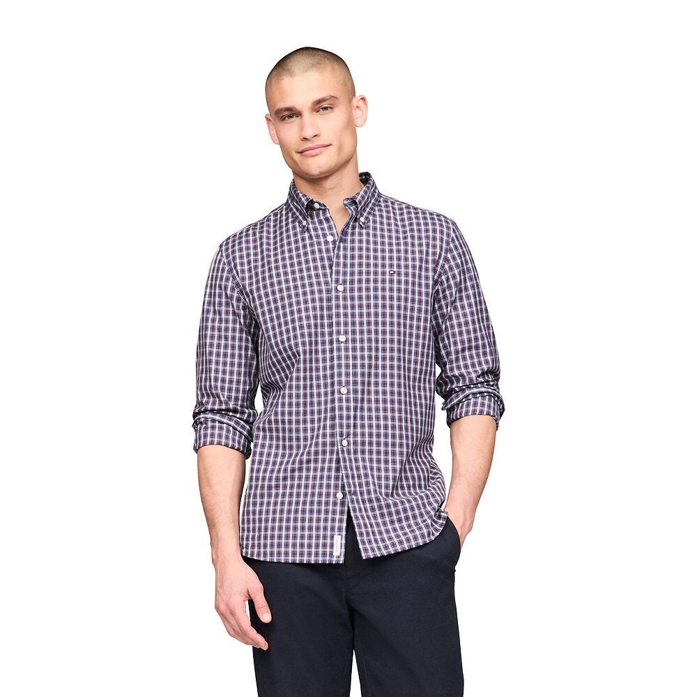 

Мужской эластичный поплин в клетку Tommy Hilfiger Twain, цвет Blue Tartan