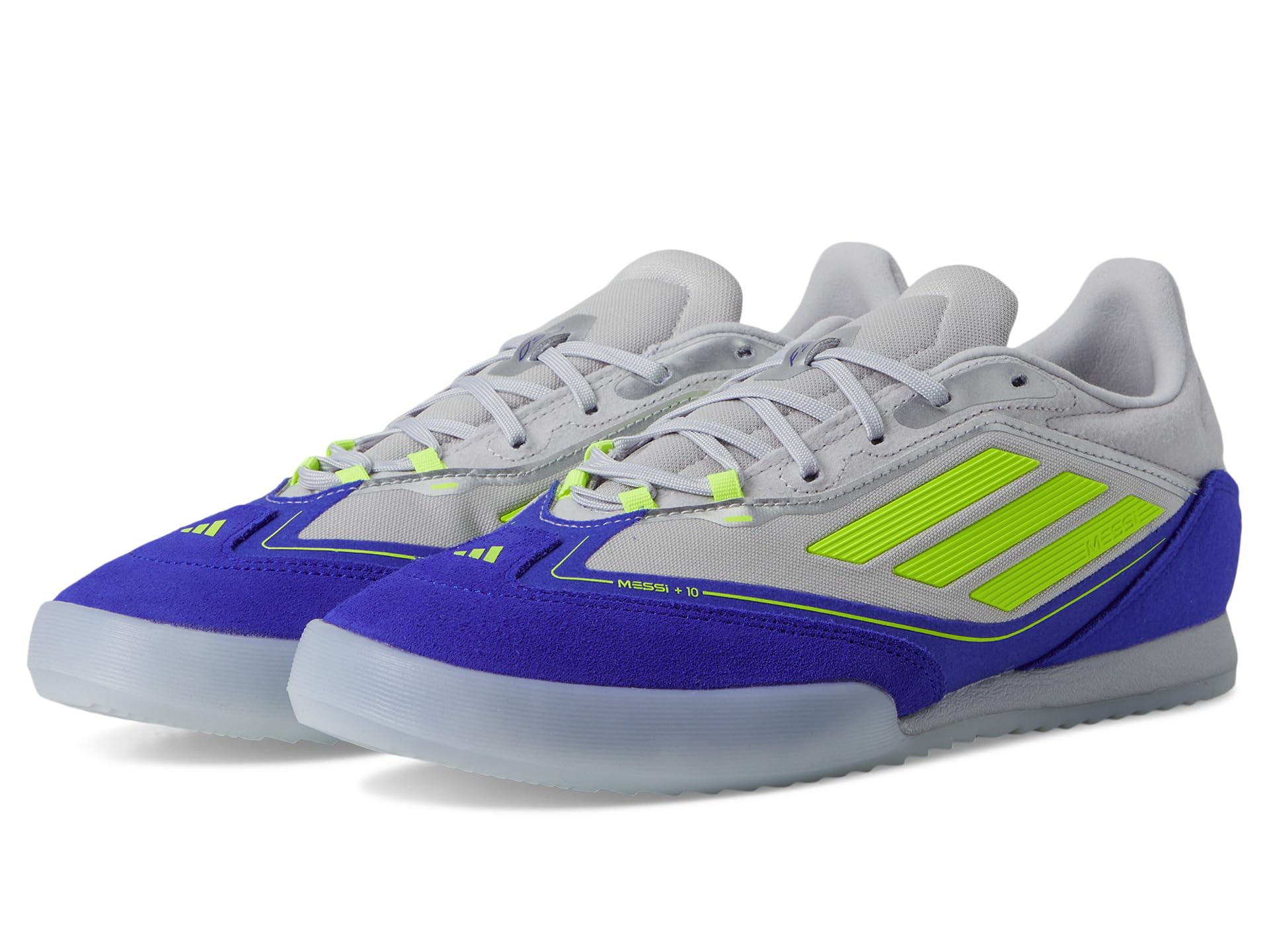 Кроссовки Adidas F50 Freestyle Messi Indoor, Silver Metallic/Solar Yellow/Lucid Blue