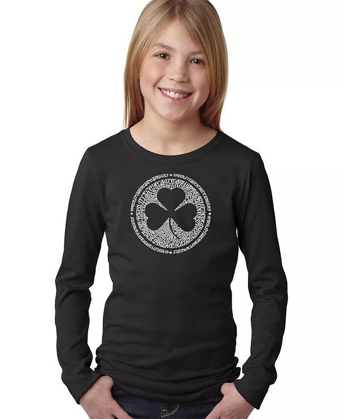 

Girls Word Art Long Sleeve — Текст песни When Irish Eyes Are Smiling La Pop Art, черный