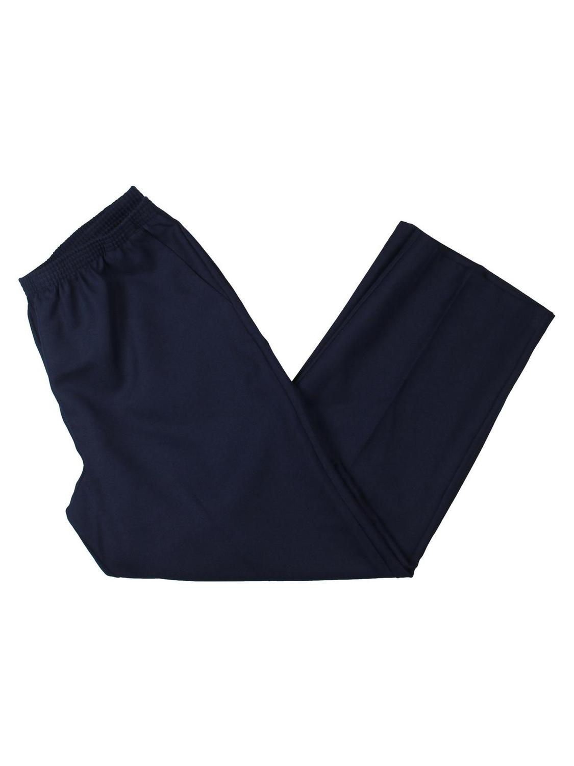 

Женские классические повседневные брюки Petites с эластичной резинкой на талии Alfred Dunner, темно-синий