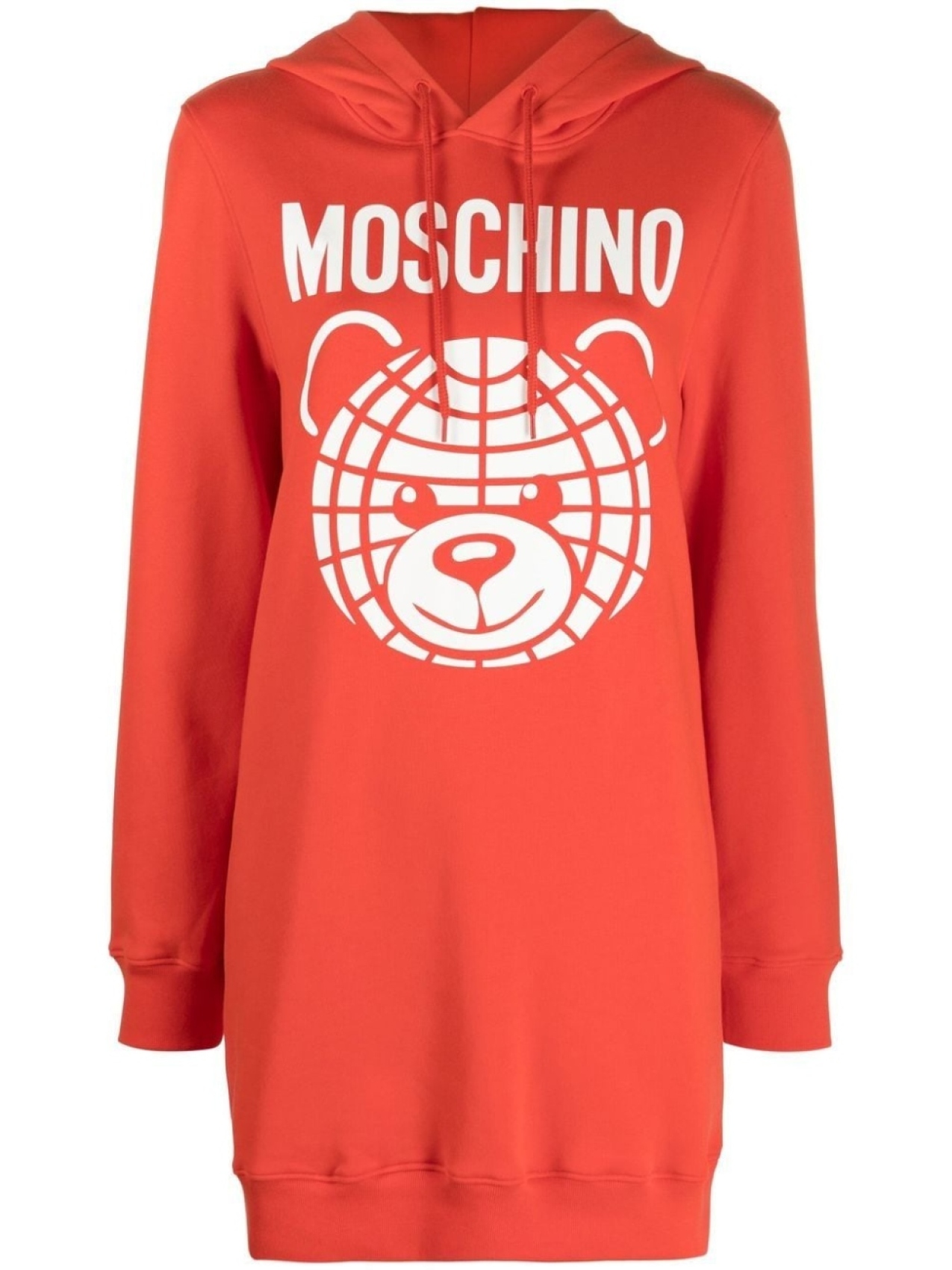 

Платье-толстовка с логотипом Moschino, красный