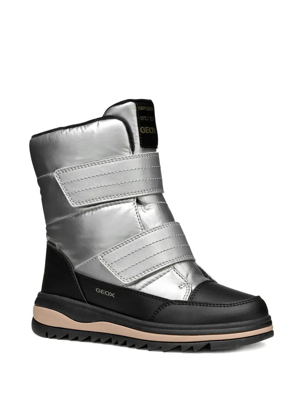 

Сапоги для снега Adelhide ABX с застежкой на липучке Geox Kids, серебряный