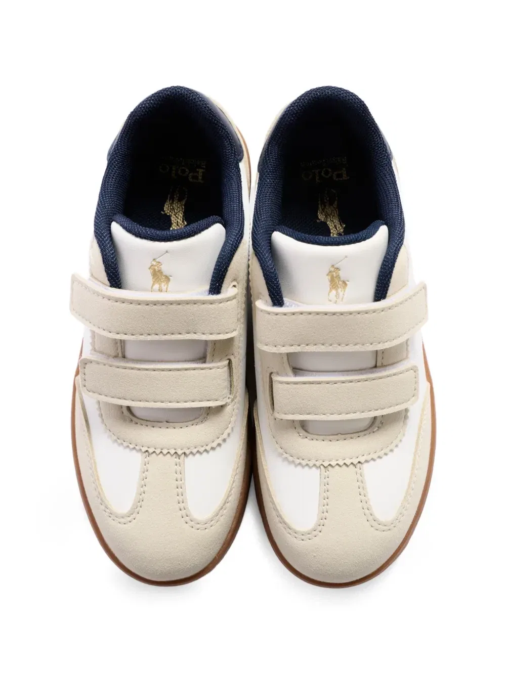 Кроссовки на липучке с вышитым логотипом Polo Ralph Lauren Kids, белый — фото 4