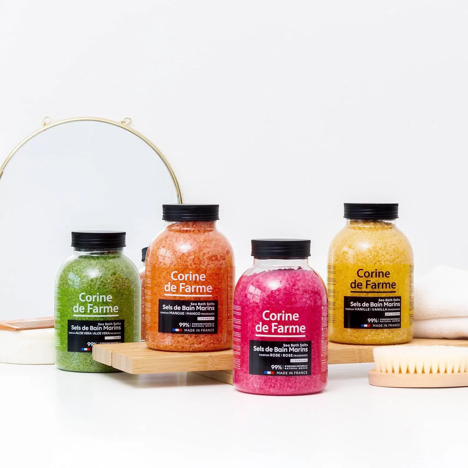 Соль для ванн Corine de Farme Natural Sea Salts Harmony с манго, 1.3 кг Corine De Farme — фото 4