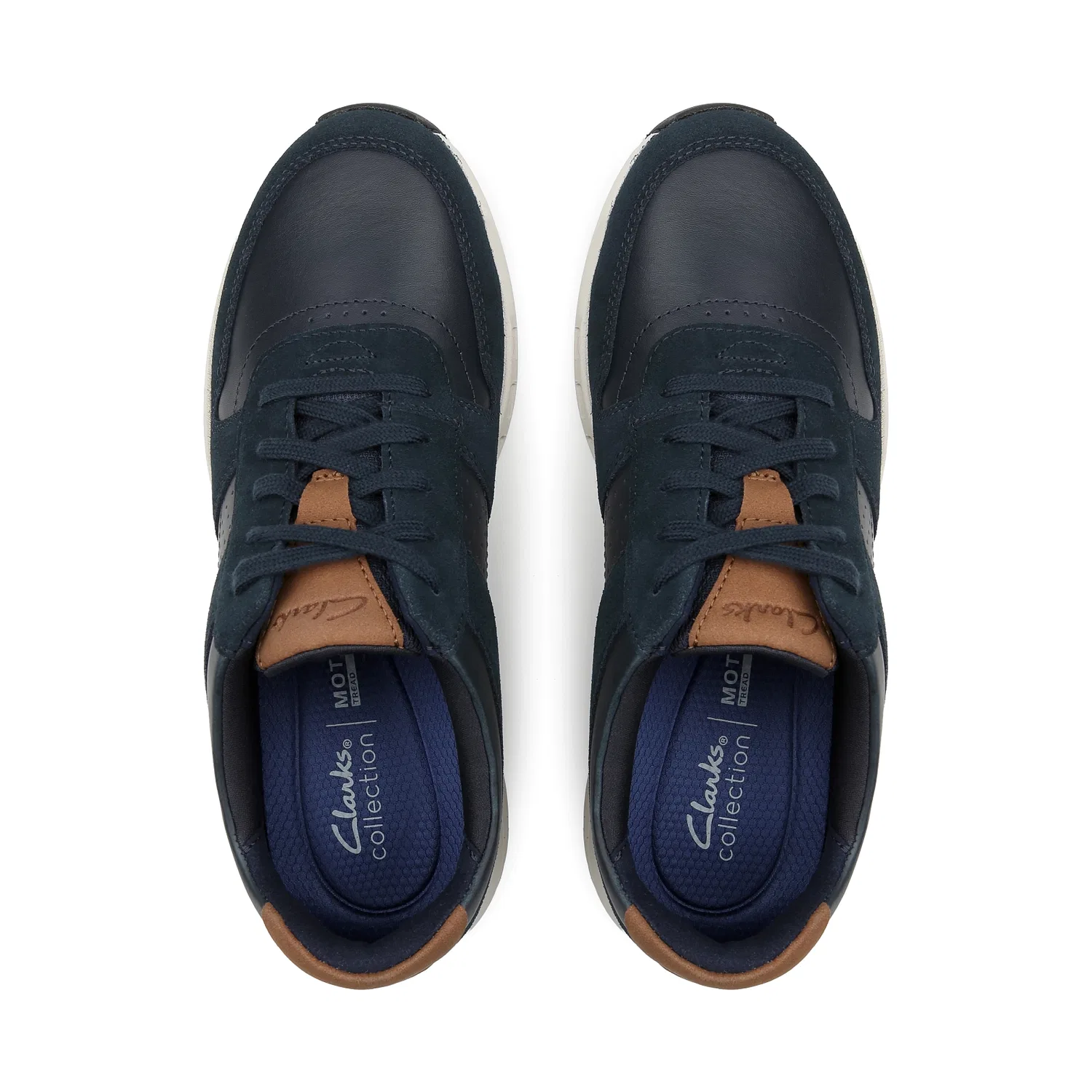 Мужские тёмно-синие лёгкие кроссовки с амортизацией от Clarks — фото 3
