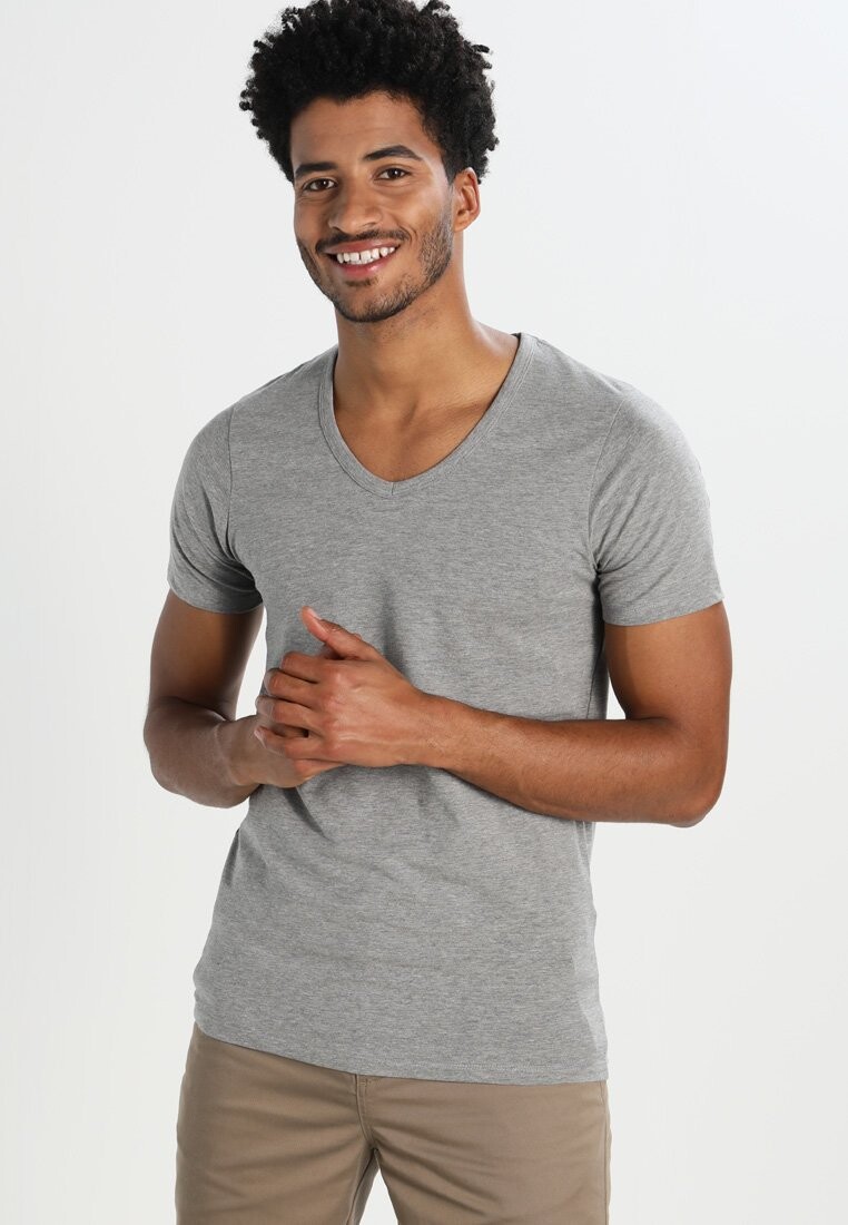 

Базовая футболка BASIC V-NECK Jack & Jones, серый