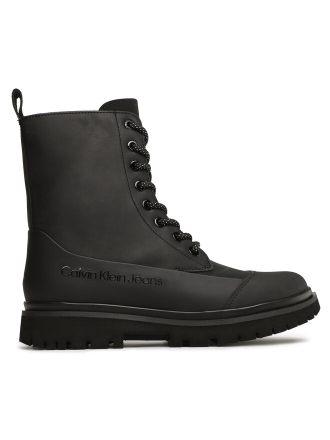 

Ботинки на плоской подошве Chunky Combat Laceup Boot Rub Calvin Klein, черный