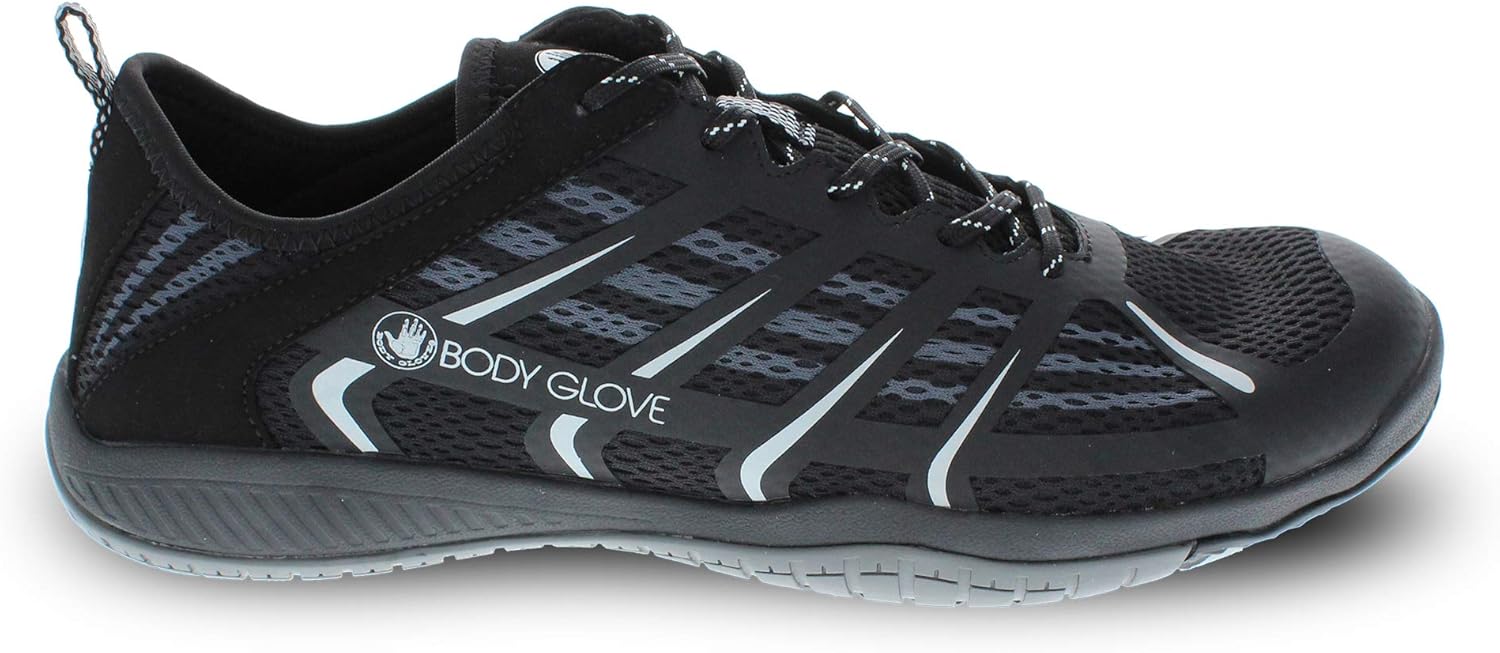 Мужские водные кроссовки Body Glove Dynamo Rapid (водные виды спорта, пляж, кроссовки для улицы, плавание, река, походы и каякинг) Hydro Sport черные и угольного цвета — фото 2