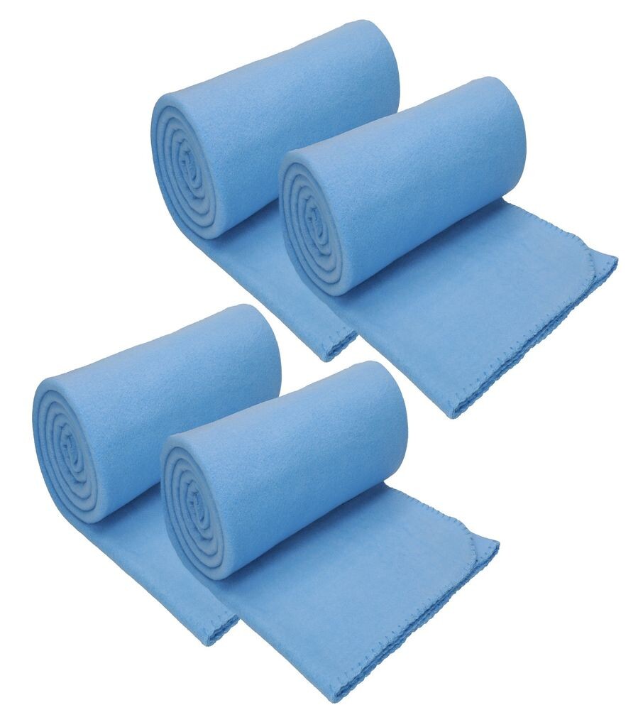 

Betz 4 шт. роскошные флисовые одеяла 130х170 см, приятные пледы серебристо-серого цвета Betzshop, синий