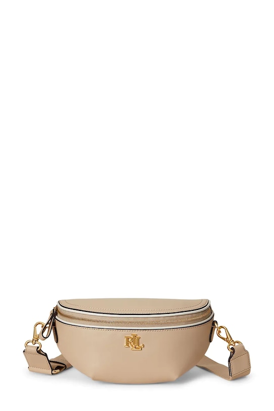 

Поясная сумка кожаная Lauren Ralph Lauren, бежевый