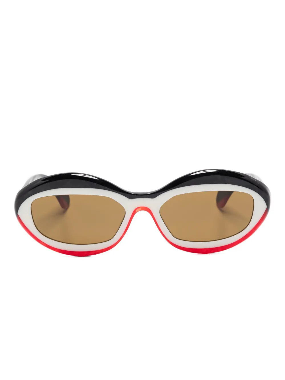 

Солнцезащитные очки в овальной оправе Alain Mikli, белый