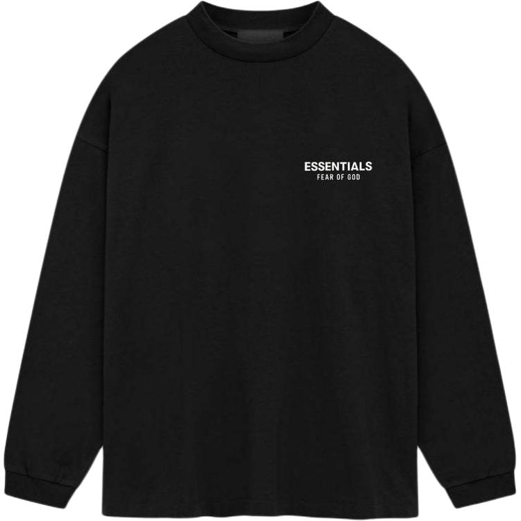 Длинный рукав Футболка Fear Of God Essentials, Метеоритный черный/Черный — фото 3