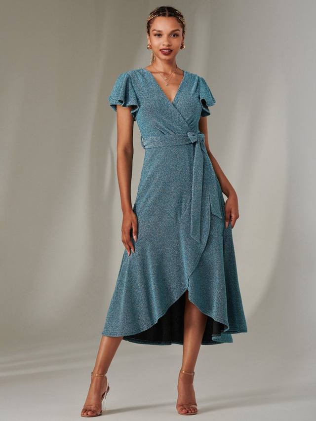 

Платье с рукавами marlie metallic angel Jolie Moi, цвет Blue/Silver