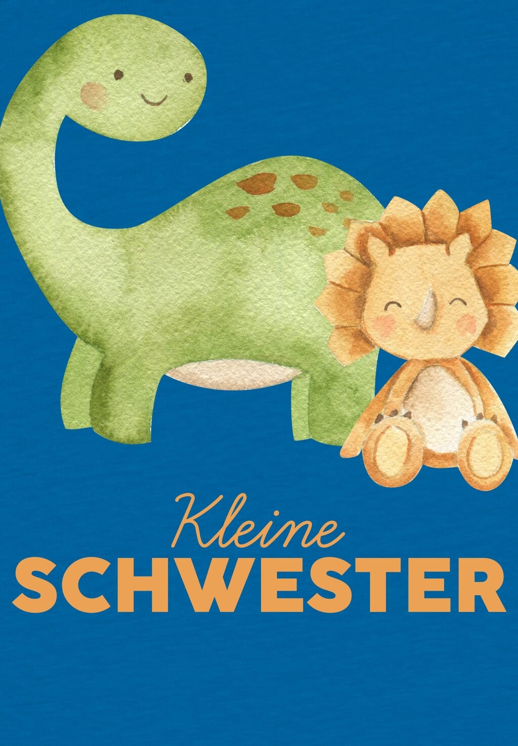 

Футболка с принтом DINOSAURIER 06 KLEINE SCHWESTER watapparel, синий