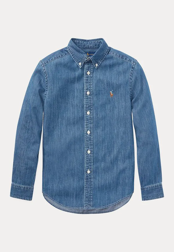 Хлопковая рубашка из шамбре 714y Polo Ralph Lauren, Dark Blue — фото 4