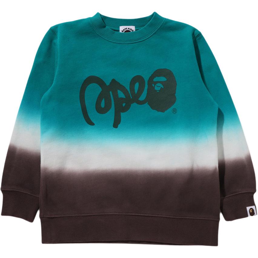 Детский свитшот A BATHING APE, зеленый