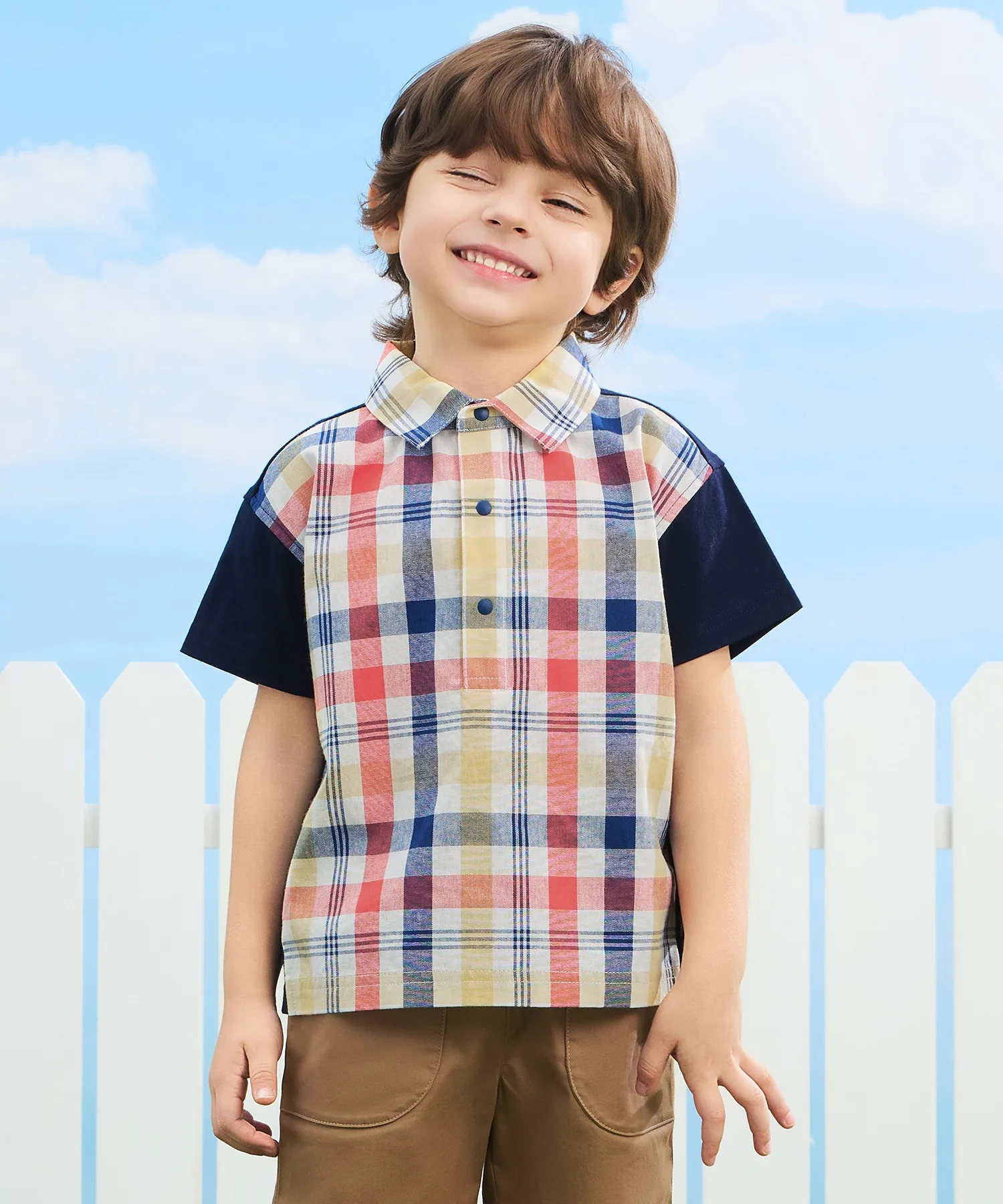 Детская рубашка combimini Big Shirt (Check)