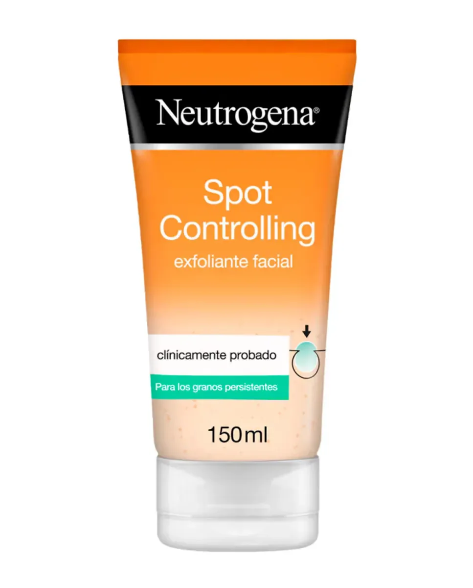 Скраб Neutrogena — Отшелушивающий гель для лица Spot Controlling с салициловой кислотой, для склонной к акне, 150 мл