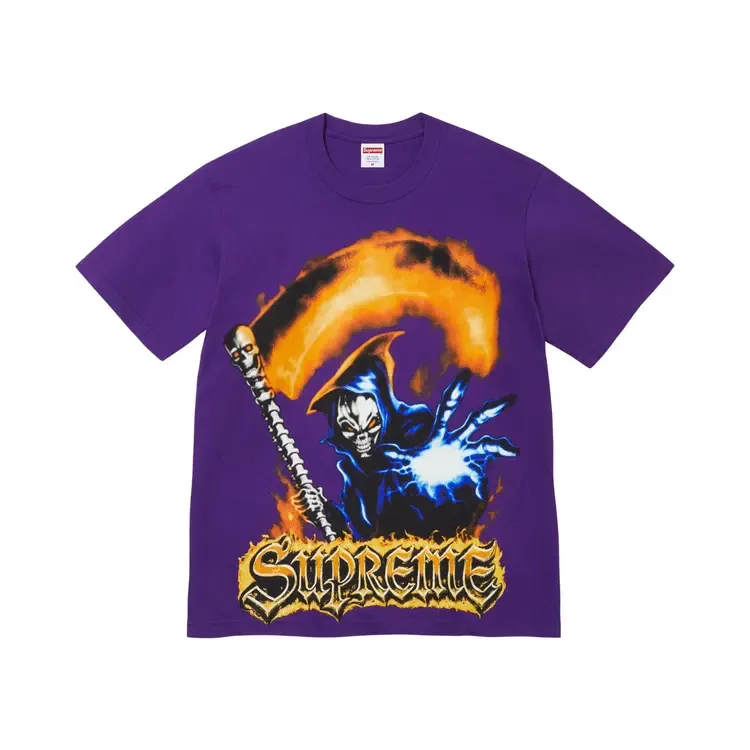 Футболка Supreme Grim Reaper, фиолетовый