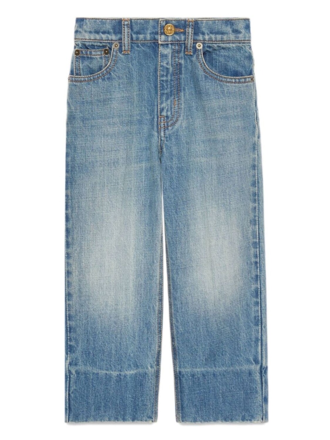 

Gucci Kids прямые джинсы средней посадки, синий