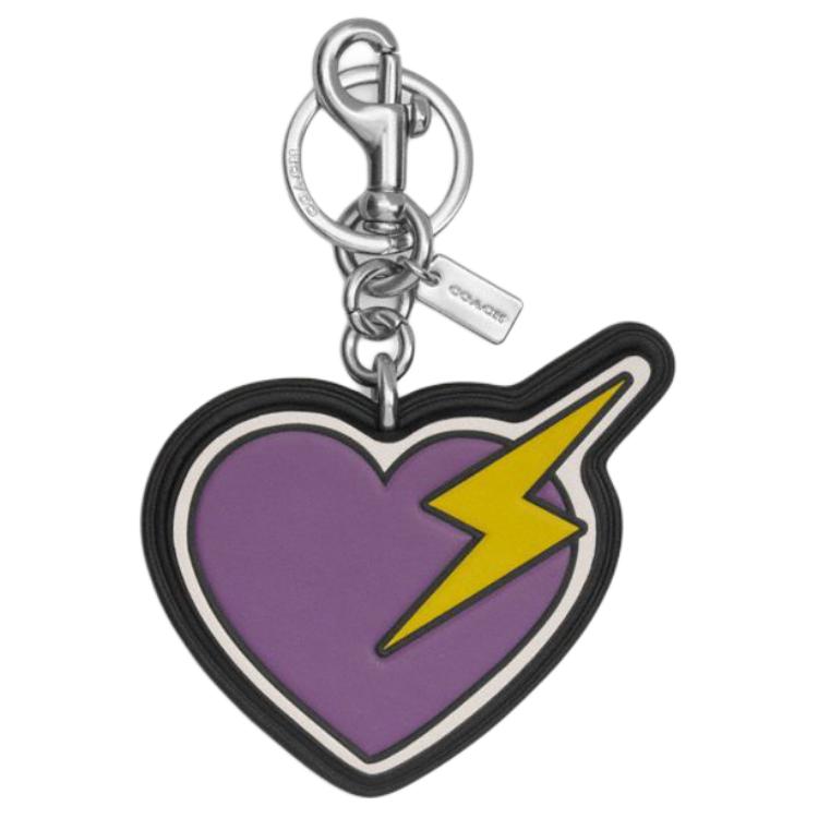 

COACH Кожаный кулон для женщин фиолетовый, Purple