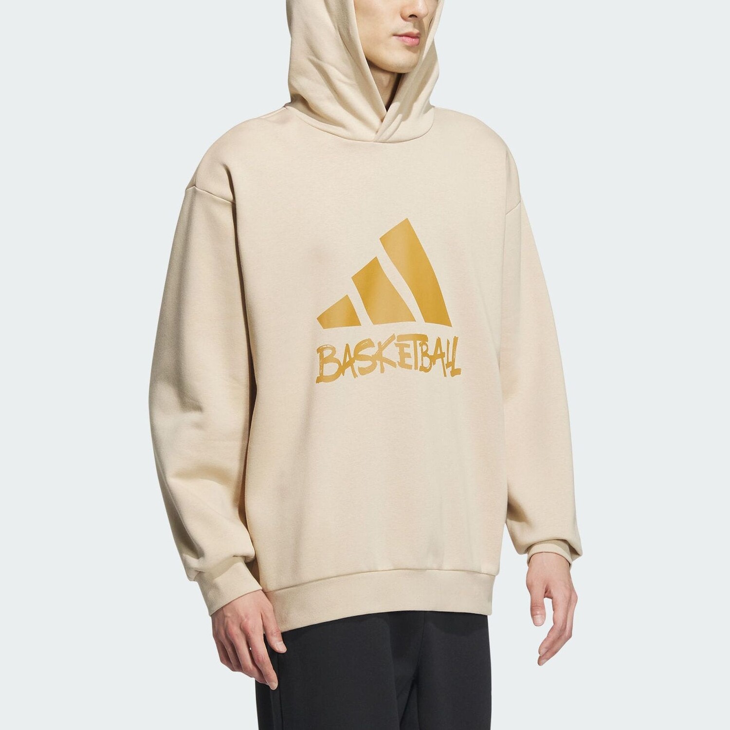 Толстовка мужская светло-коричневая Adidas, коричневый — фото 4