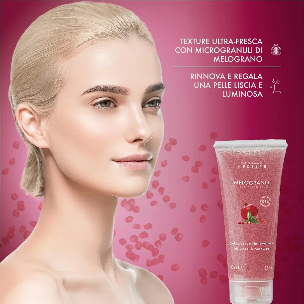 Скраб-желе для лица Perlier Pomegranate Jelly Scrub Face, 100 мл Perlier — фото 4