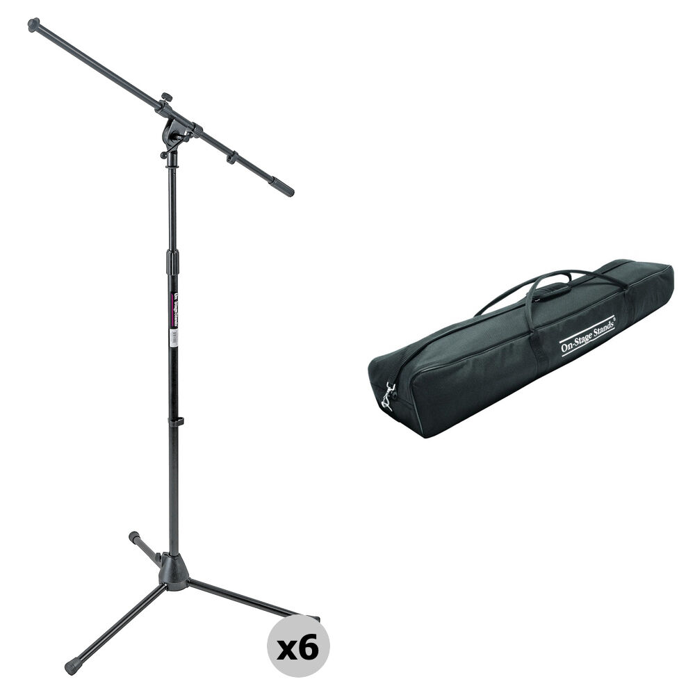 

Микрофонная стойка On-Stage MS7701B Euro-Boom Mic Stand 6-Pack Kit with Bag