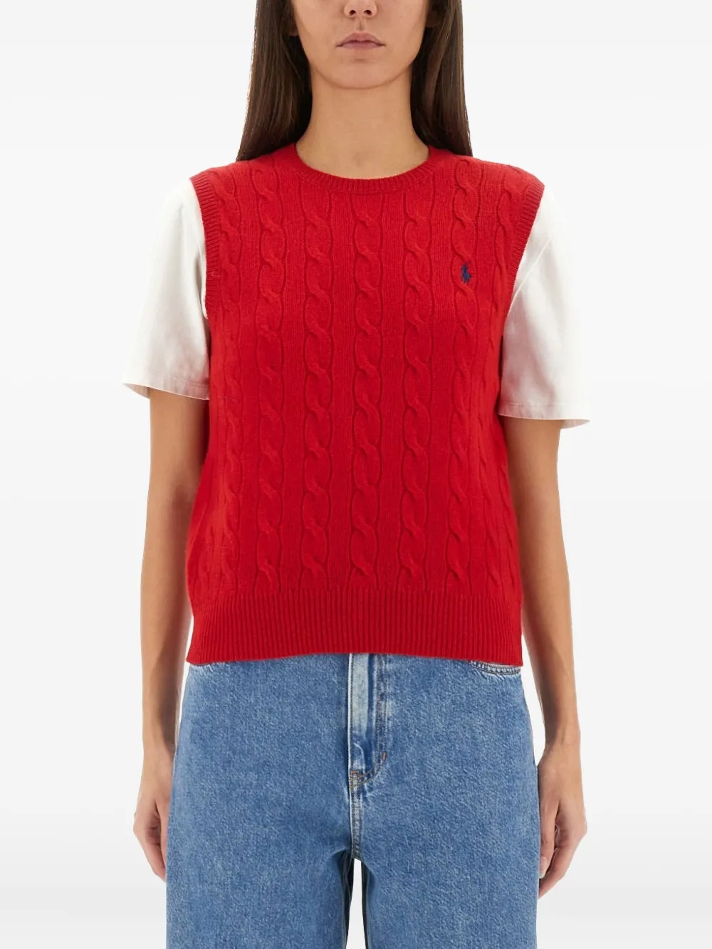 

Вязаный жилет Polo Ralph Lauren, красный