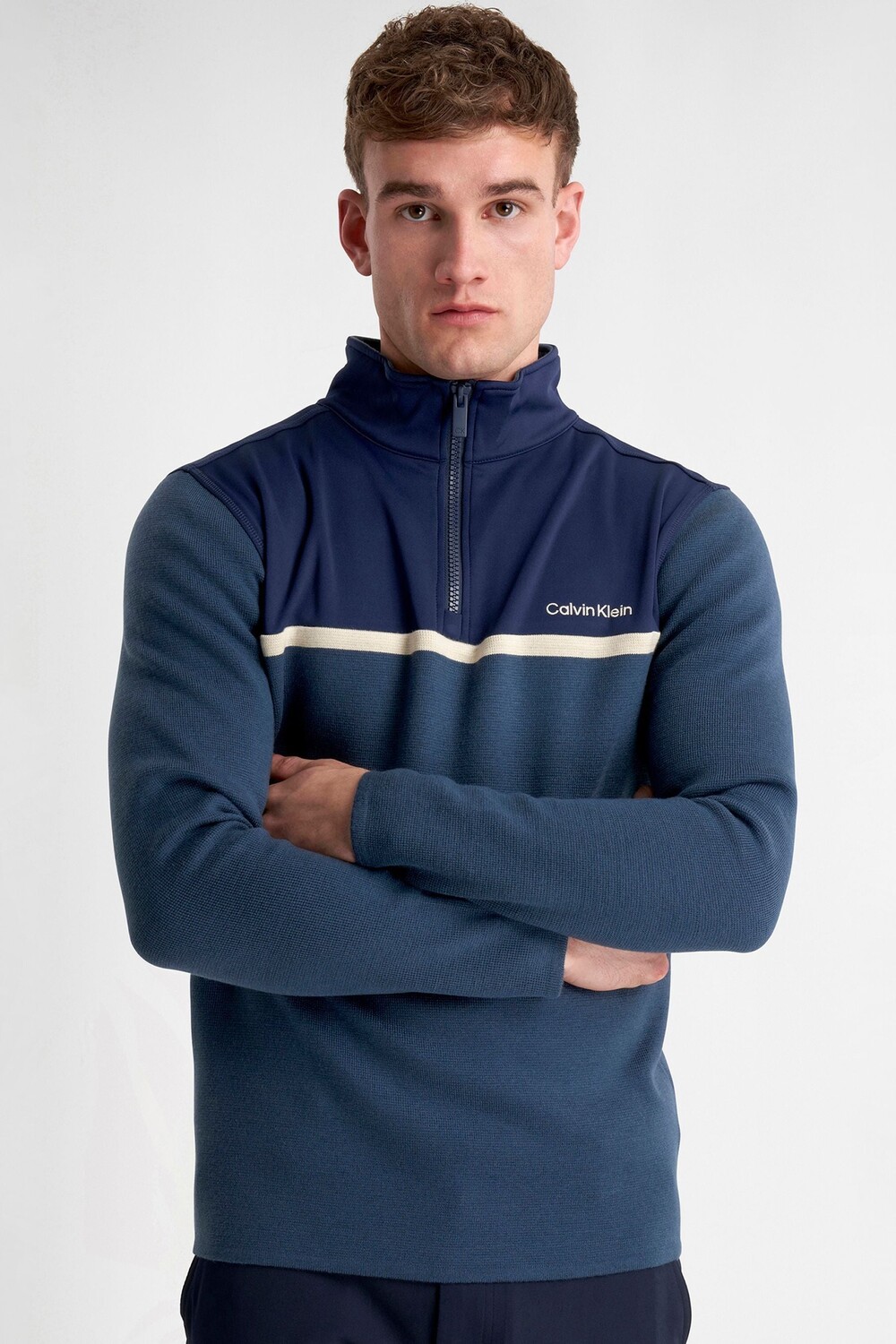 

Гибридный свитер падера Calvin Klein Golf, синий